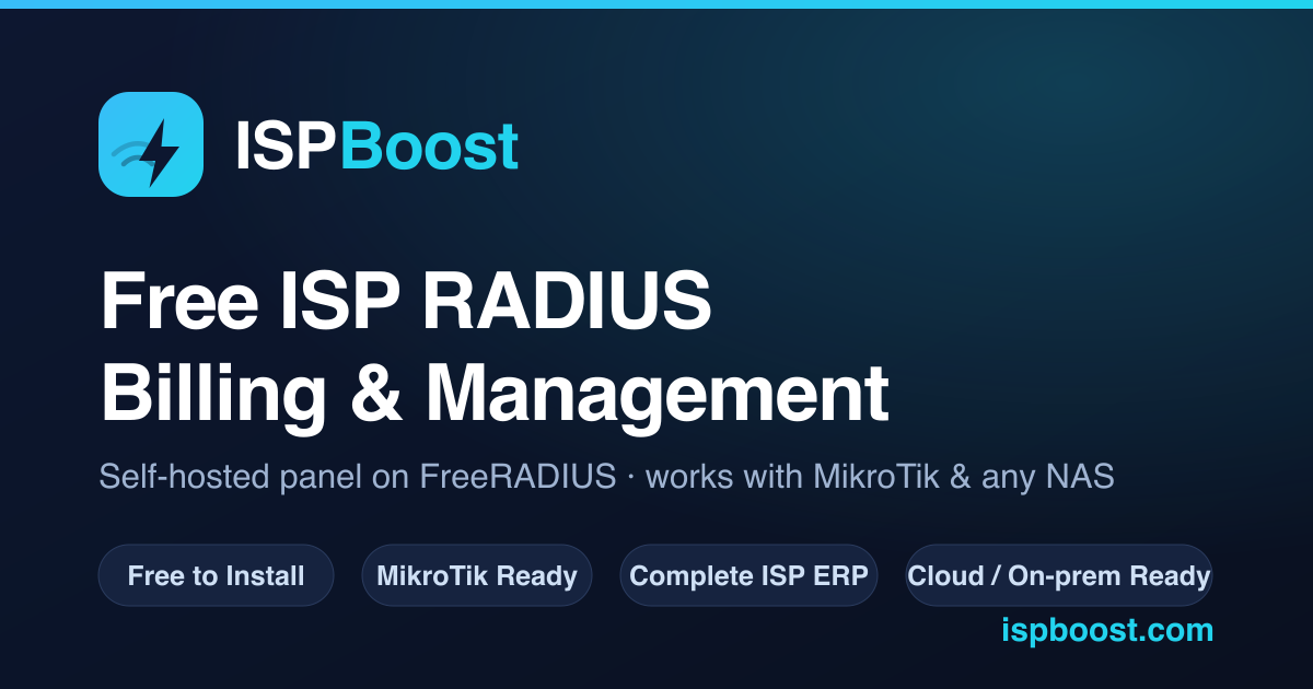 ISP Boost — Free ISP RADIUS Billing & Management Software | MikroTik ...